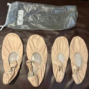 Leather capezio ballet shoes